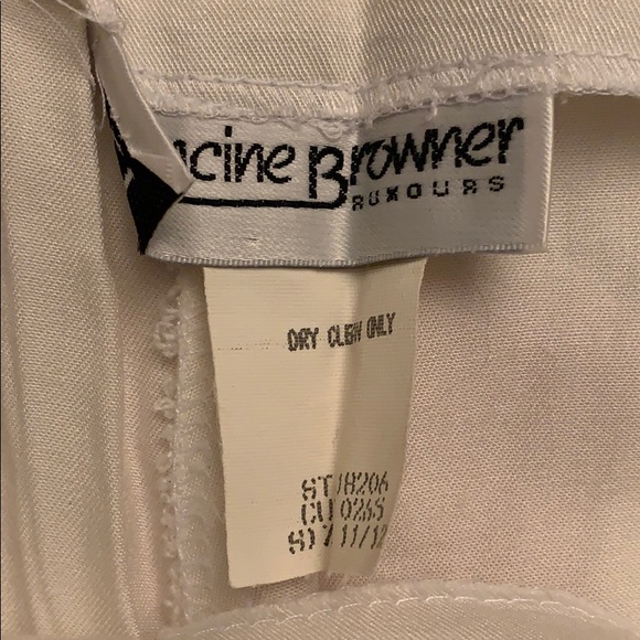 Vintage 80s White Rayon Suit Jacket Shorts - Picture 5 of 6